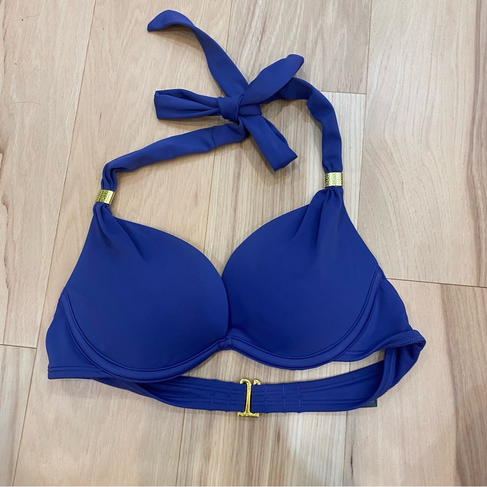 Smart & Sexy Sz 32B Blue bikini top
